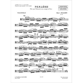 Phalene, Opus 24 - Pour Violoncelle Et Piano